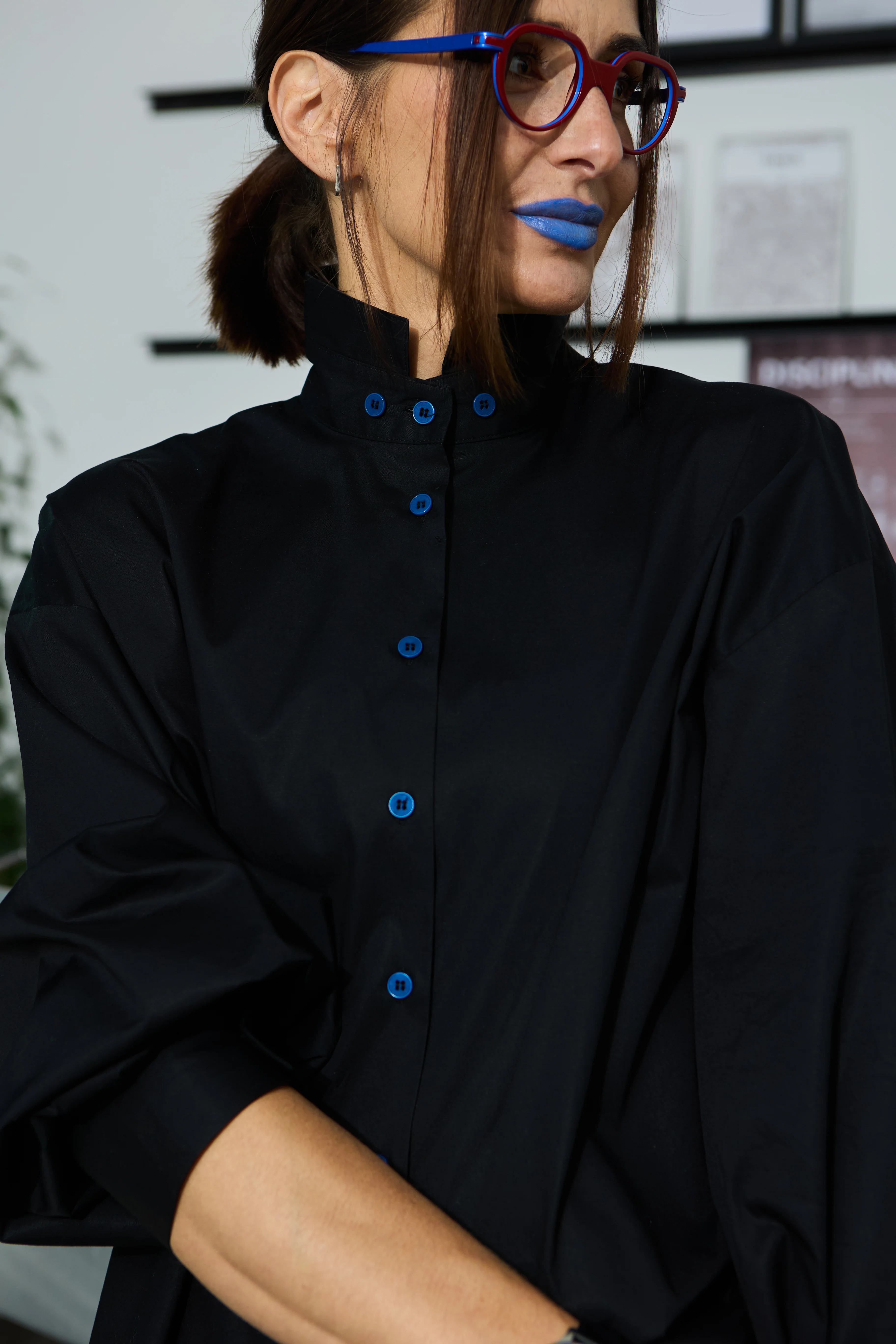 Koszula Eri Fusion Double Collar Black - Image 7
