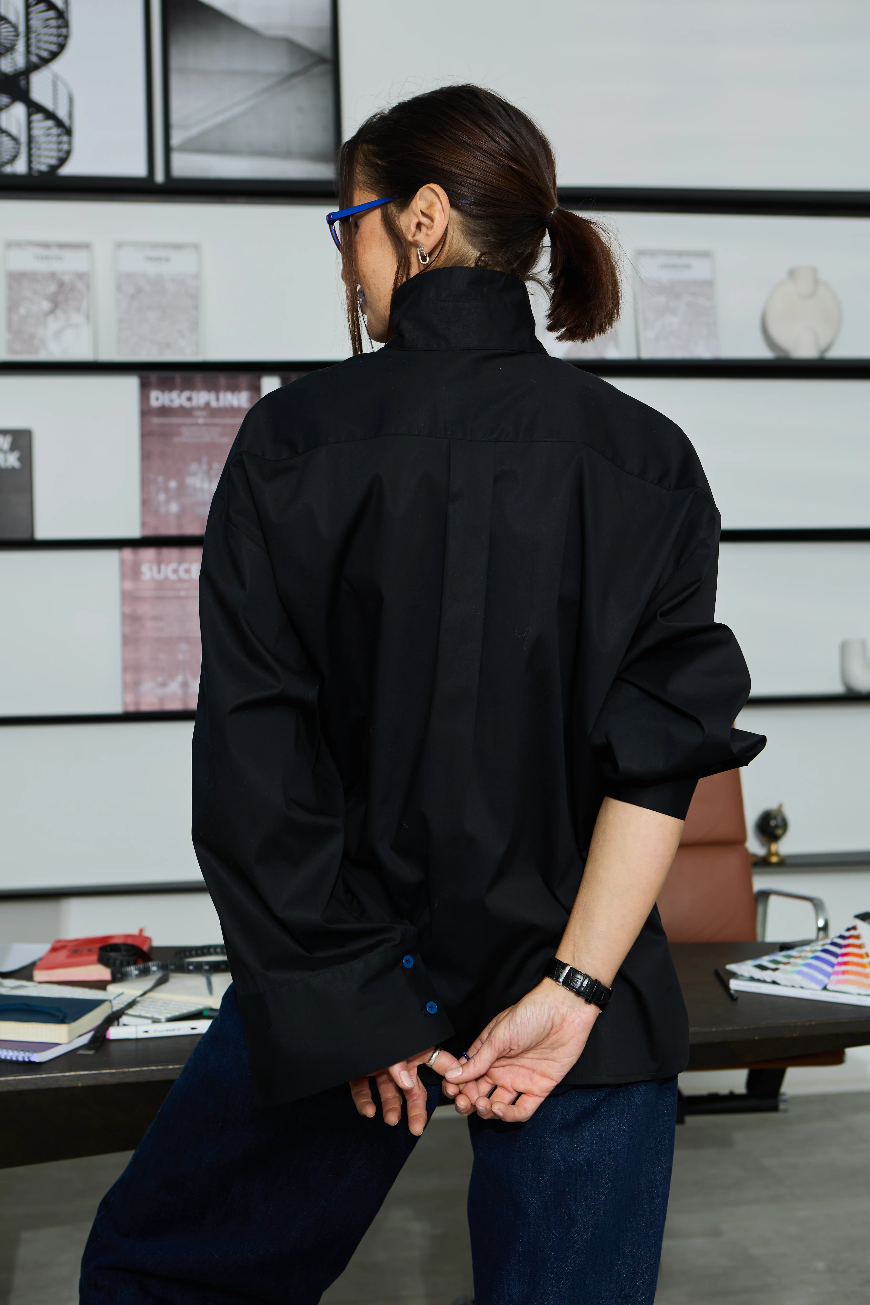 Koszula Eri Fusion Double Collar Black - Image 8