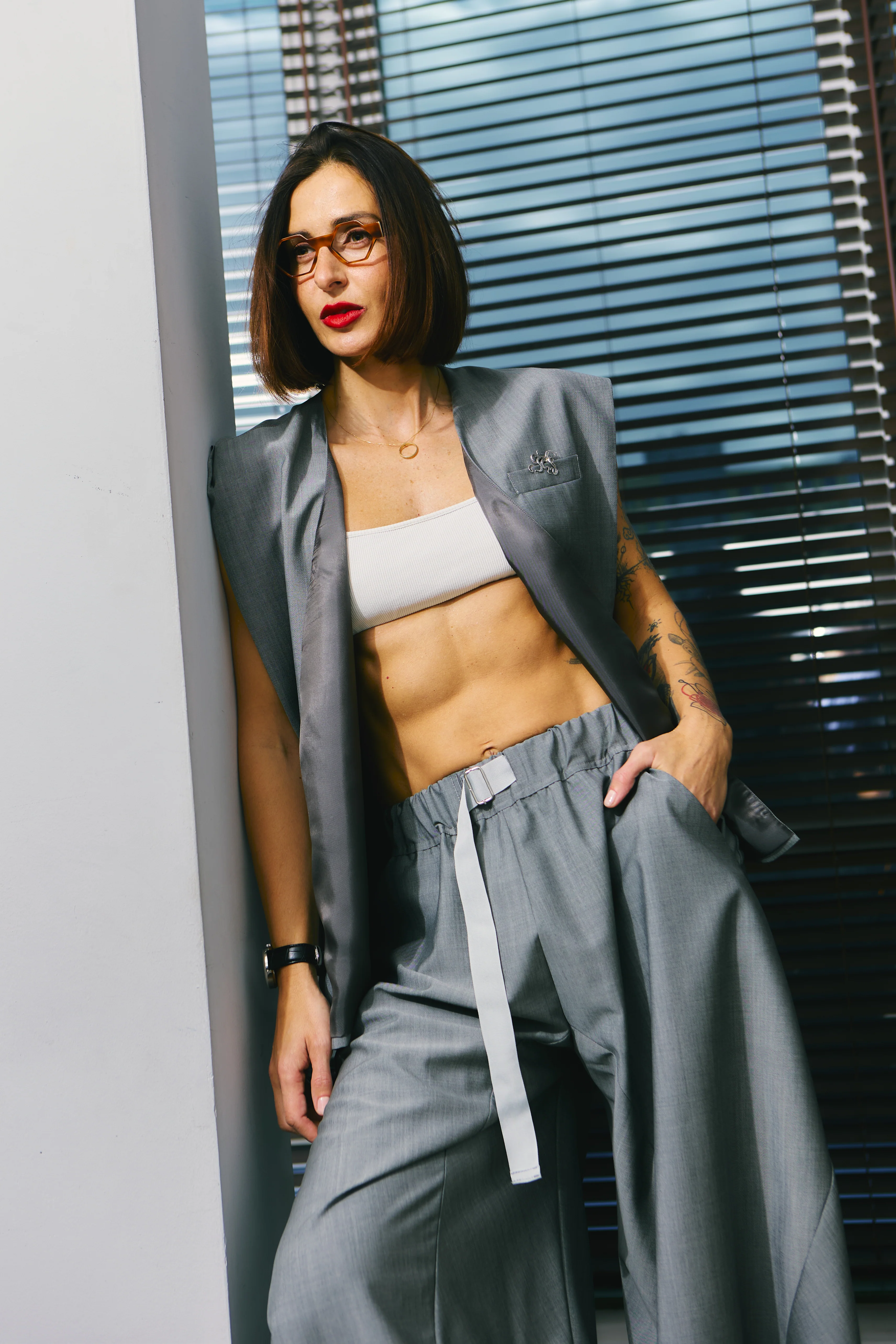 Spodnie Sojo Gray Belt - Image 10